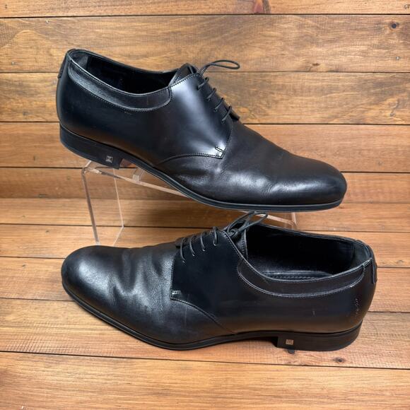 Louis Vuitton Black Leather Lace Up Derby Shoes Size 11 Dress Luxury Designer main image 2
